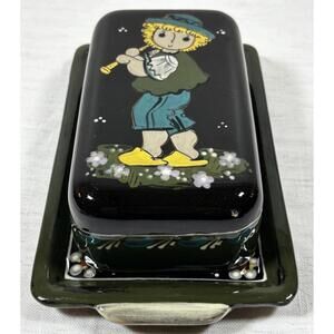 Vintage Kohler Bock Handarbeit No 267 West Germany Butter Dish Folk Art